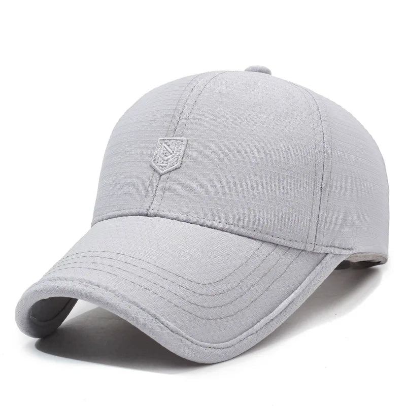 Nouvelle casquette de baseball en maille printemps-été, casquette de sport d'extérieur, casquette respirante anti-UV, casquette simple et décontractée pour homme et femme