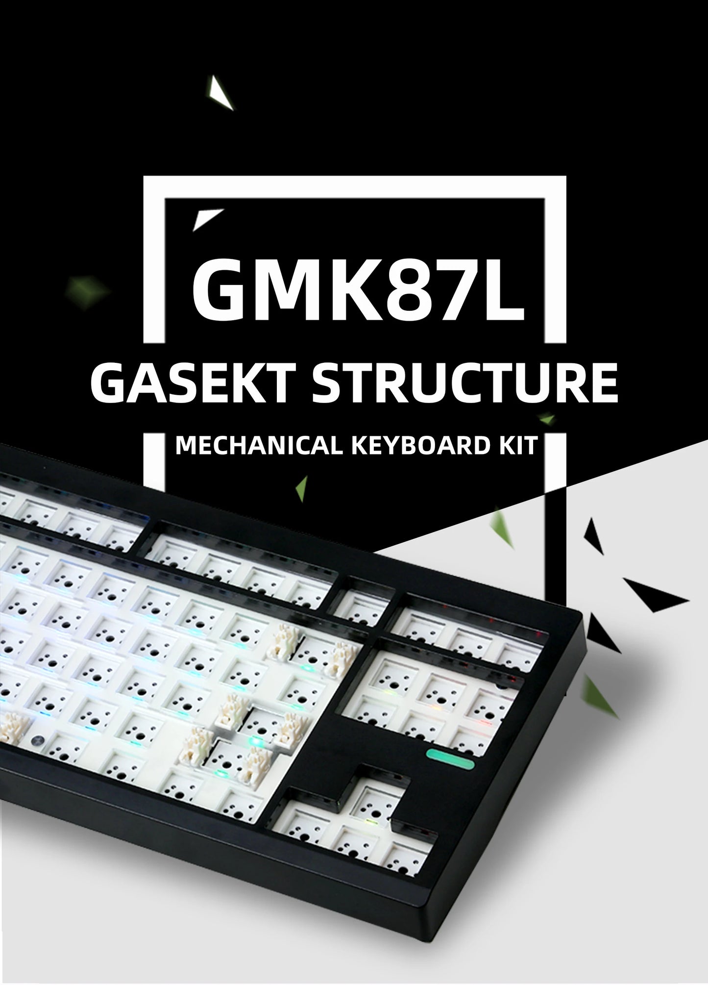 ZUOYA GMK87L KIT tastiera meccanica con struttura gasket, programmabile VIA/QMK, hot-swap, wireless trimodale, RGB