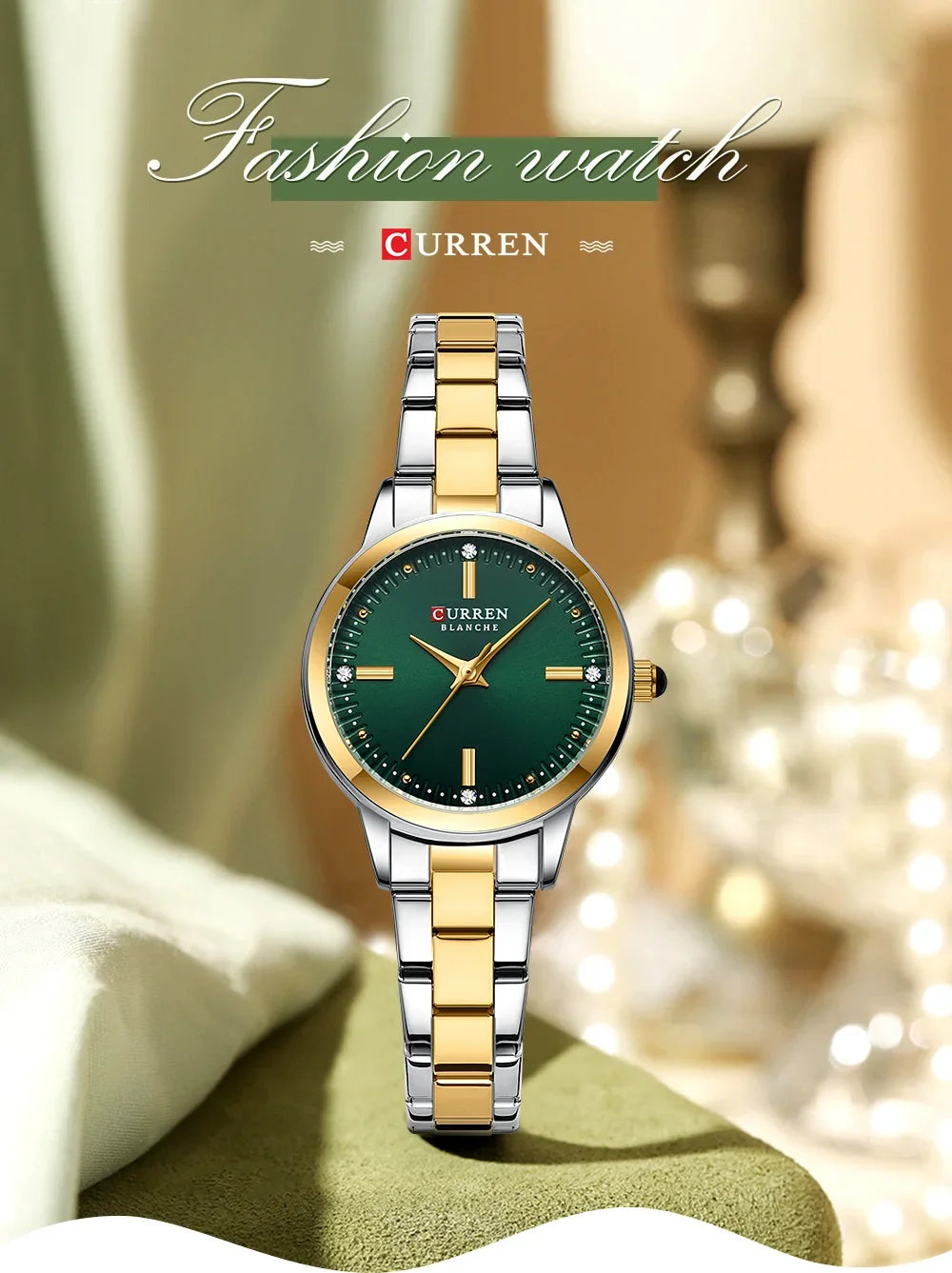 CURREN Women's Watches Fashion Original Quartz Wrist Watch for Ladies Roman Dial Dazzling Diamond Waterproof Luminous Luxury New
