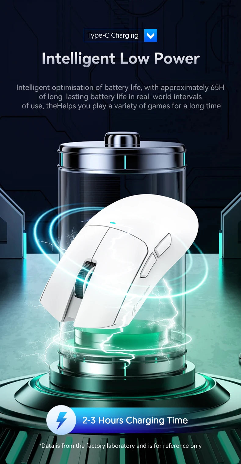 ATTACK SHARK X11 Lightweight Wireless Gaming Mouse with RGB Backlight Charging, Up to 22K DPI, PAW3311 Optical Sensor, HUYU Switch