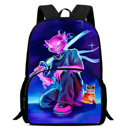 Mochilas Infantis com Design de Jogo Popular, Saco de Almoço e Estojo, Mochilas Escolares de Grande Capacidade para Alunos, Rapaz e Rapariga, Melhor Presente F-FortniteS