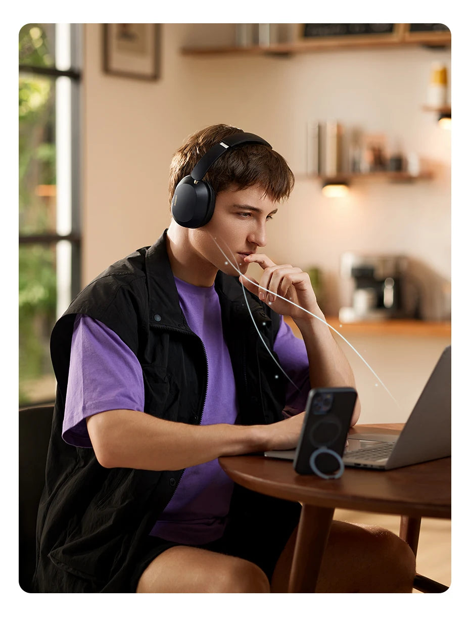 UGREEN Max5c Wireless Bluetooth Headphones ANC 43dB – Hi-Res LDAC Noise Cancelling Headphones with Spatial Audio & 75H Battery Life