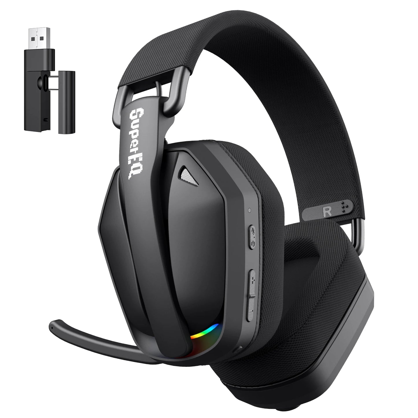 Auriculares gaming inalámbricos trimodo EKSA G19BT – Bluetooth 5.4, auriculares gaming 2.4GHz de baja latencia con micrófono para PC, PS5, Xbox
