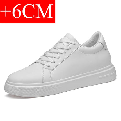 New Men's Sneakers Elevator Shoes Height Increasing Insole 6-10CM High Heels Leather Sport Shoes Men's Shoes