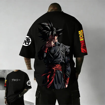 Plus Size Dragon Ball Anime Printed Men and Women T-shirt Casual Parent Child Top Fashion Street Wear Harajuku Style Y2K Summer