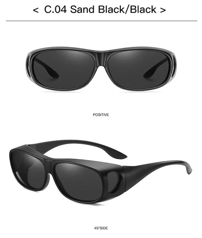 2025Polarized Sunglasses Fit Over Eye Glasses Driving Wrap Shield Goggles Fishing Glasses Sports Sunglasses Night Vision Glasses