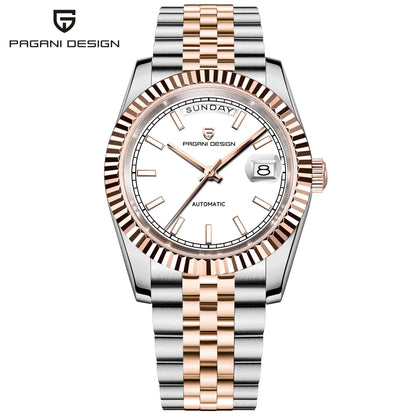 PAGANI DESIGN Enamel Dial 2026 New DD36 Men's Watches Silver Gold Luxury Automatic Watch Men Waterproof Mechanical Wristwatch