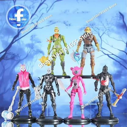 Conjunto de 8 Figuras Fortnite Anime em PVC — Bonecos Trooper Colecionáveis para Fãs, Crianças, Aniversário e Natal