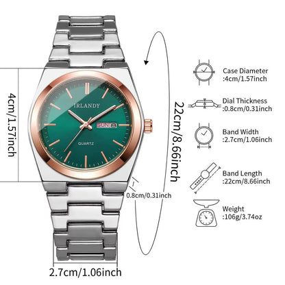 Luxury Mens Calendar Quartz Wristwatches Fashion Men Business Watches Clock Gift Reloj Hombre（Without Box）