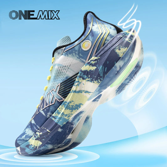 ONEMIX New Nylon Carbon Board Marathon Running Racing Shoes Shock-relief Professional Stable Support Ultra-light Rebound Sneaker