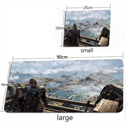 God of War Ragnarok Mouse Pad XXL Mouse Mat Gamer 100X50CM Gaming Accessories Mousepad  Large Keyboard DeskMats Pad for Computer