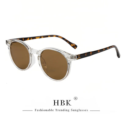 HBK Fashion Polarized Sunglasses Men Round TR90 Frame Fashion Sun Glasses Women Driving Sports UV400 Lunette De Soleil Homme