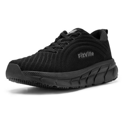 FitVille wide toe box shoes for men, cushioned, extra wide width, non-slip, wide lightweight breathable running shoes