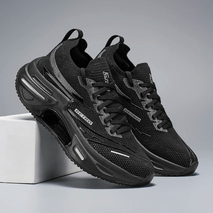 Unisex Sports Shoes Trendy Breathable Mesh Soft Sole Shock-Absorbing Wear-Resistant Professional Running Shoes for Teenagers and Men