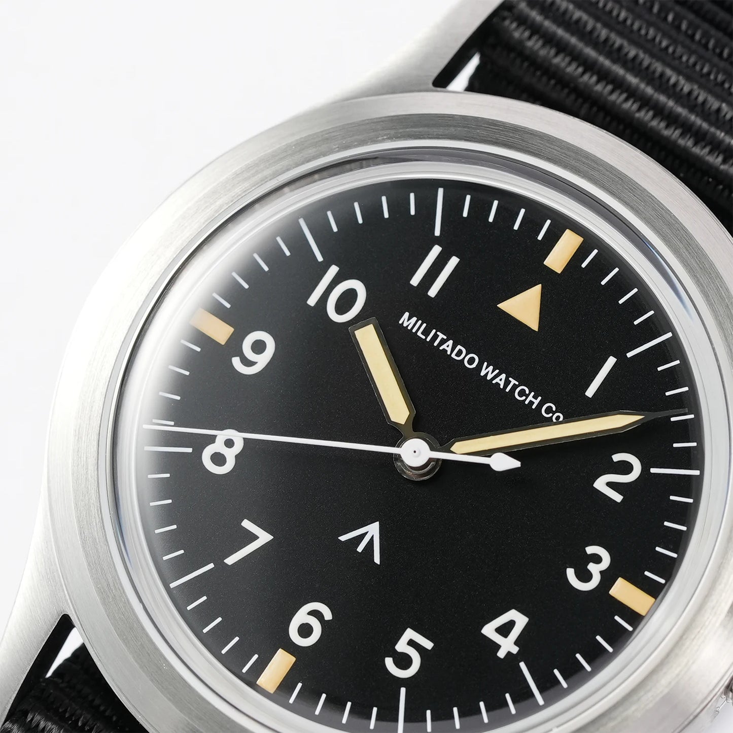 Militado ML14 Quartz Watch Cream Dial VH31/VH65 Sweep Movement Bubble K1/ Sapphire Luminous 36Mm Vintage Watches 100M Waterproof