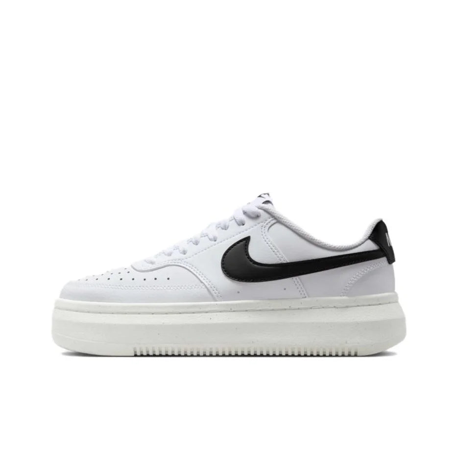 POIZON Nike Court Vision Alta Abrasion Resistant Low top Skateboard Shoes Women's White Black DZ5394-107