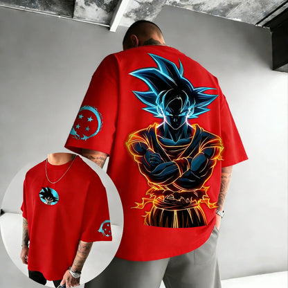 Dragon Ball Anime Cotton T-shirt Summer New Goku Printed Men's and Women's Hip Hop Oversized Casual Short Sleeve Top