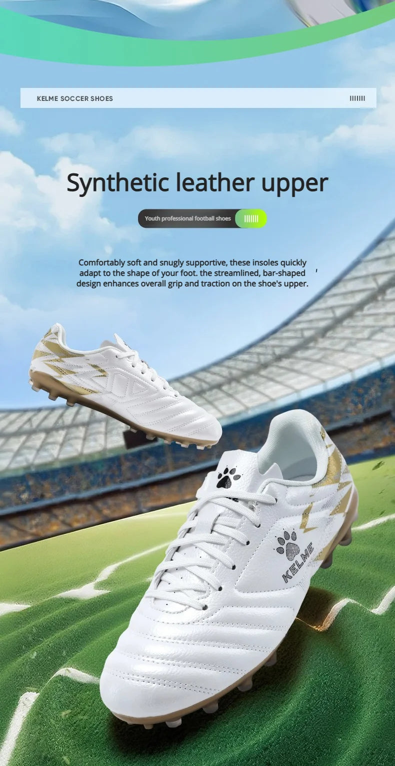 Scarpe da calcio Kelme da uomo MG, scarpe da calcio junior con tacchetti corti, scarpe professionali per competizione e allenamento, scarpe da calcio per ragazze