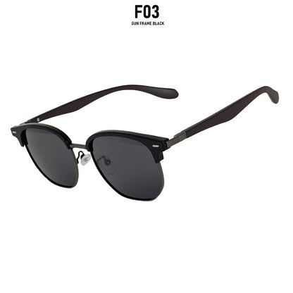 Polarized Sunglass Men Lenses Semi Rimless Vintage Retro Sunglasses Women Trendy Vacation Fashion Glasses Gafas De Sol Hombre