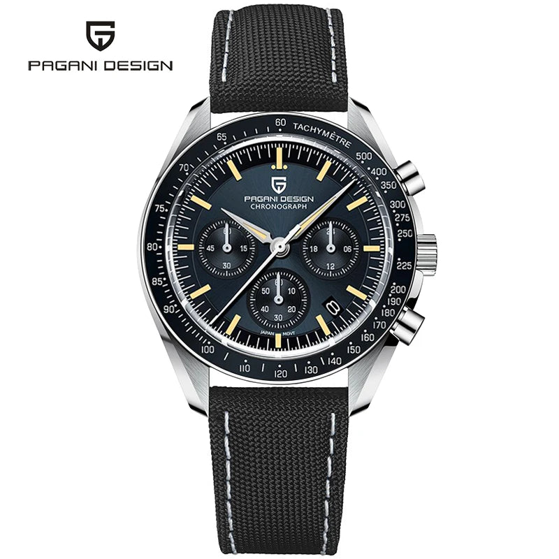 PAGANI DESIGN 2026 New V6 Moon Watches Men Luxury Quartz Watch For Men Speed Sport Chronograph AR Sapphire crystal Wristwatch