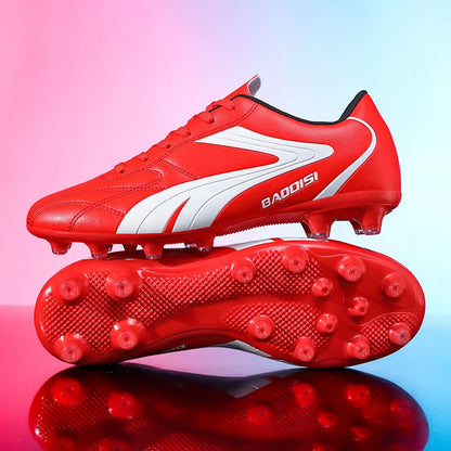 Scarpe da calcio da uomo traspiranti, scarpini da football e futsal ultraleggeri, sneaker professionali da allenamento unisex, tacchetti per erba e sport da partita