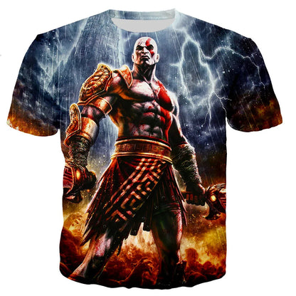 2023 Hot Game God of War 3D Printed T-shirt Men Women Summer Fashion Casual Oversized Streetwear T Shirt Cool Tops Tees