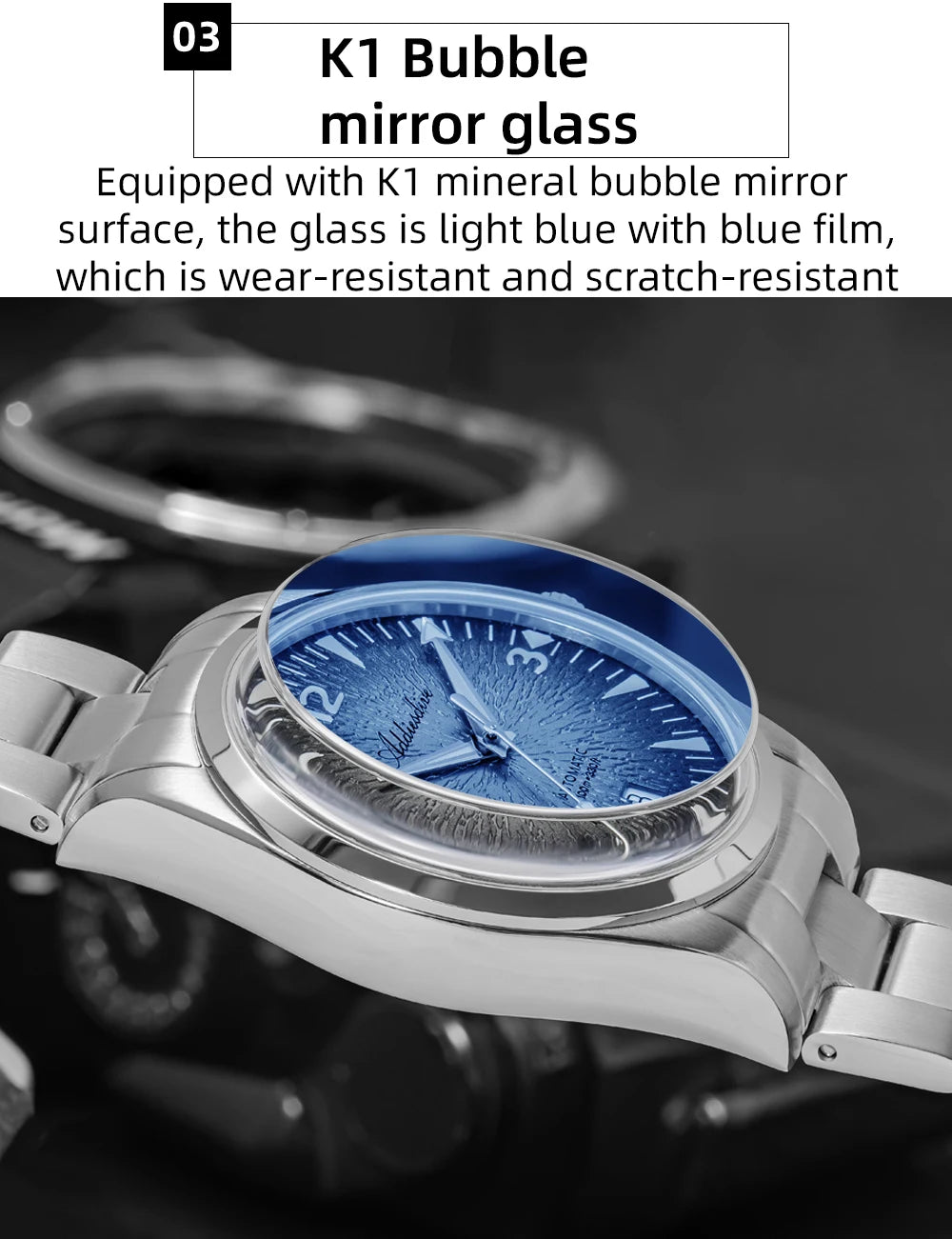 ADDIESDIVE AD2508 Man Diving Watch Luminous 100M Waterproof 316L Stainless Steel 8215 Movement Automatic Mechanical Watch reloj