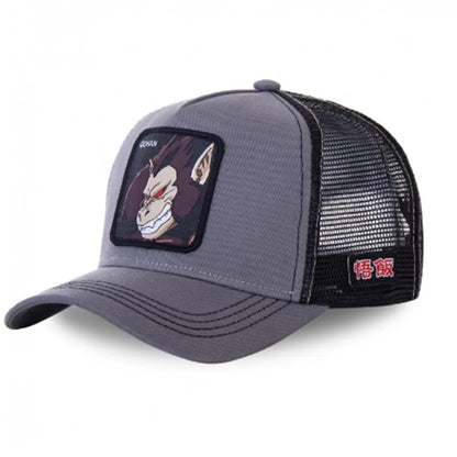 Dragon Ball Z-stilarter Anime Son Goku Bomuld Ny baseballkasket til mænd og kvinder Hip Hop Far Justerbar mesh-kasket Trucker-kasket