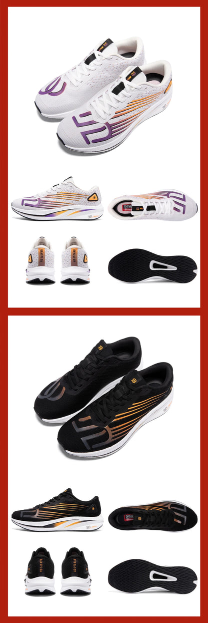 Baasploa Men's Professional Running Shoes Lightweight Breathable Jogging Sports Shoes Female Carbon Plate Anti-slip Sneakers