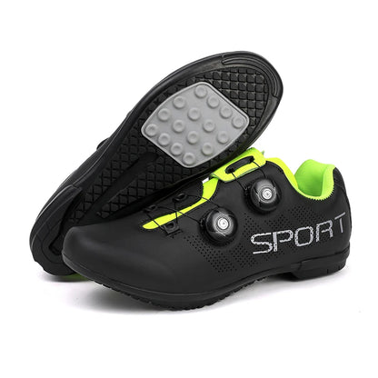 Scarpe da ciclismo ultraleggere, traspiranti e leggere, suole rigide compatibili SPD per allenamento e competizioni su bici da strada e mountain bike