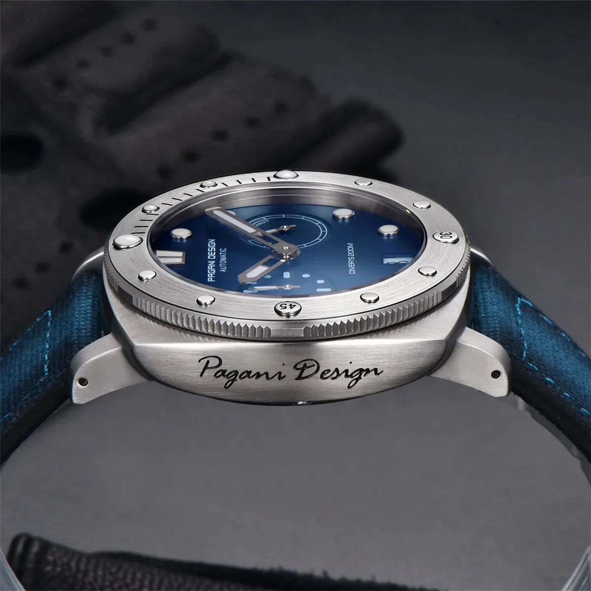 PAGANI DESIGN Men Mechanical Watch Luxury Sapphire Glass Luminous Automatic Watch 200M Waterproof Stainless Steel Watch For Men