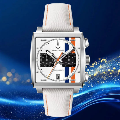 2024 Specht & Sohne New Classic Men's Quartz Watch Blue Color Stainless Steel Japan VK63 Movement Genuine Leather Montre Homme 39MM