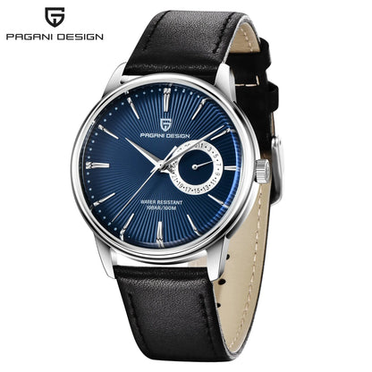 PAGANI DESIGN Men's Casual Quartz Watch Light Luxury All-Match Coated Glass Waterproof Stainless Steel Dial Date Display Watch