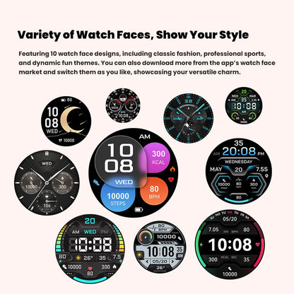 2026 Novo Smartwatch Militar TANK X3 para Homem, Bateria 1000mAh, 10ATM À Prova de Água para Natação, Percurso GPS, Ecrã AMOLED HD de 1.75", Chamadas e Desporto