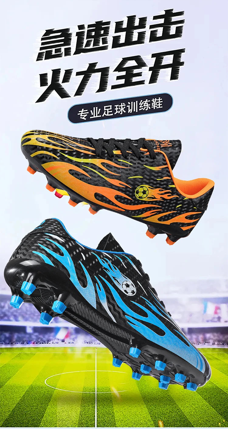 Men Professional Football Boots Cleats Boys Soccer Shoes Ankle Support Cleats Youth Outdoor Match Training Sneakers Non-slip.