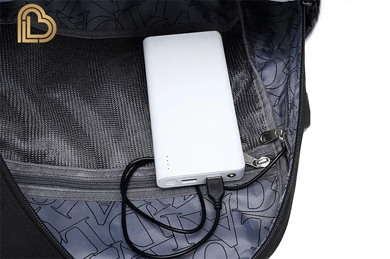 Mochila Red Jade F-Fortnited Battle Royale com carregamento USB, figuras anime e compartimento para material escolar para estudantes