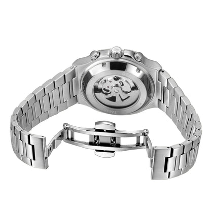 Forsining 481 Military Man Tourbillon Hands Watch Week Date Automatic Mechanical Watches Stainless Steel Clock Relogio Masculino