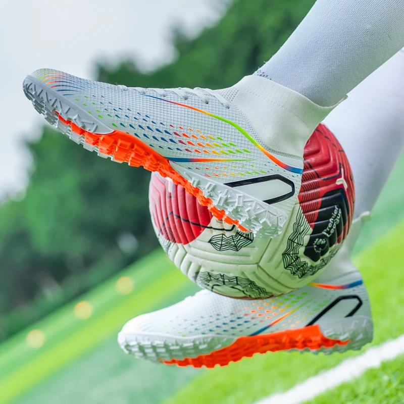 Nuove scarpe da calcio da uomo per erba, traspiranti e morbide, scarpe da calcio outdoor con tacchetti lunghi, comode scarpe sportive da allenamento da uomo