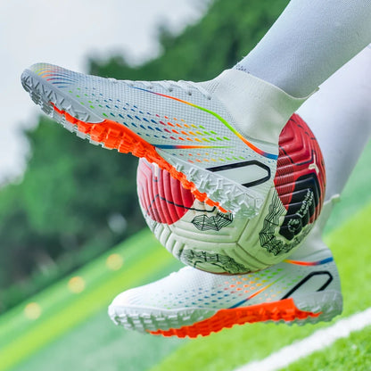 Nuove scarpe da calcio da uomo per erba, traspiranti e morbide, scarpe da calcio outdoor con tacchetti lunghi, comode scarpe sportive da allenamento da uomo