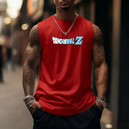 T-shirt de homem Dragon Ball Z Super Blue Vegeta, colete fitness retro americano, estilo Y2K Harajuku, nova coleção primavera e verão, para uso diário