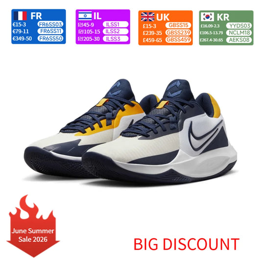 Nike Precision 6 Running Shoes Stability Support Cushioning Lightweight Breathable for Daily Training DD9535-101