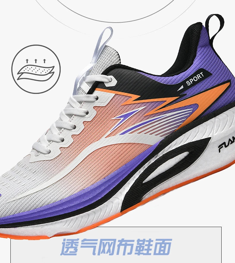 Men's Sports Running Shoes Marathon Air Cushion Breathable Lightweight Comfortable Women's Outdoor Athletic Sneakers Jogging Tennis