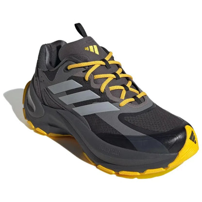 Adidas Maxxwavy ADV Chaussures basses tendance et durables pour homme et femme, gris foncé et jaune-JI2445