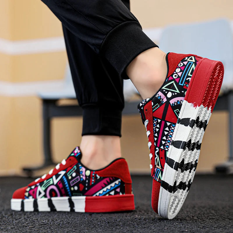 YRZL skateboard shoes for men, canvas sneakers, casual breathable walking shoes, lightweight flat shoes, street trend sport shoe