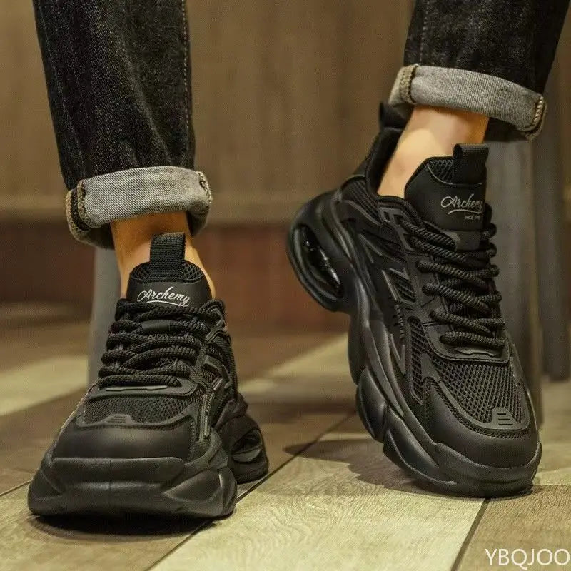 Fashionable Versatile Spring Autumn New Thick-Soled Men's Casual Comfortable Height-Increasing Sports Shoes