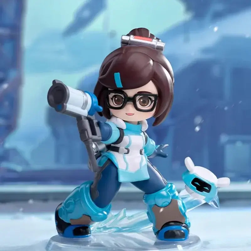 POP MART Overwatch Play of The Game Series Caixa Mistério Original Blind Box Surpresa Figuras de Ação Anime Adoráveis Ornamentos Figurinhas