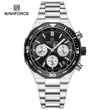 NAVIFORCE Men's Watches Quartz Fashion Business Classic Water Resistant Stainless Steel Strap WristWatch New Male Clock in 2024