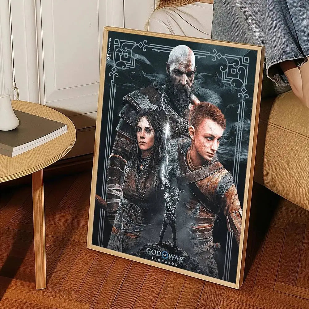 Pop Game God Of War Ragnarok Good Quality Prints And Poster Wall Art For Study Living Room Decor Unique Home Decoration Picture