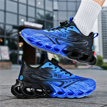 Unisex Sneakers Light Shock-absorbing Soft Soled Professional Running Training Shoes New Rotating Buckle Outdoor Running Shoes