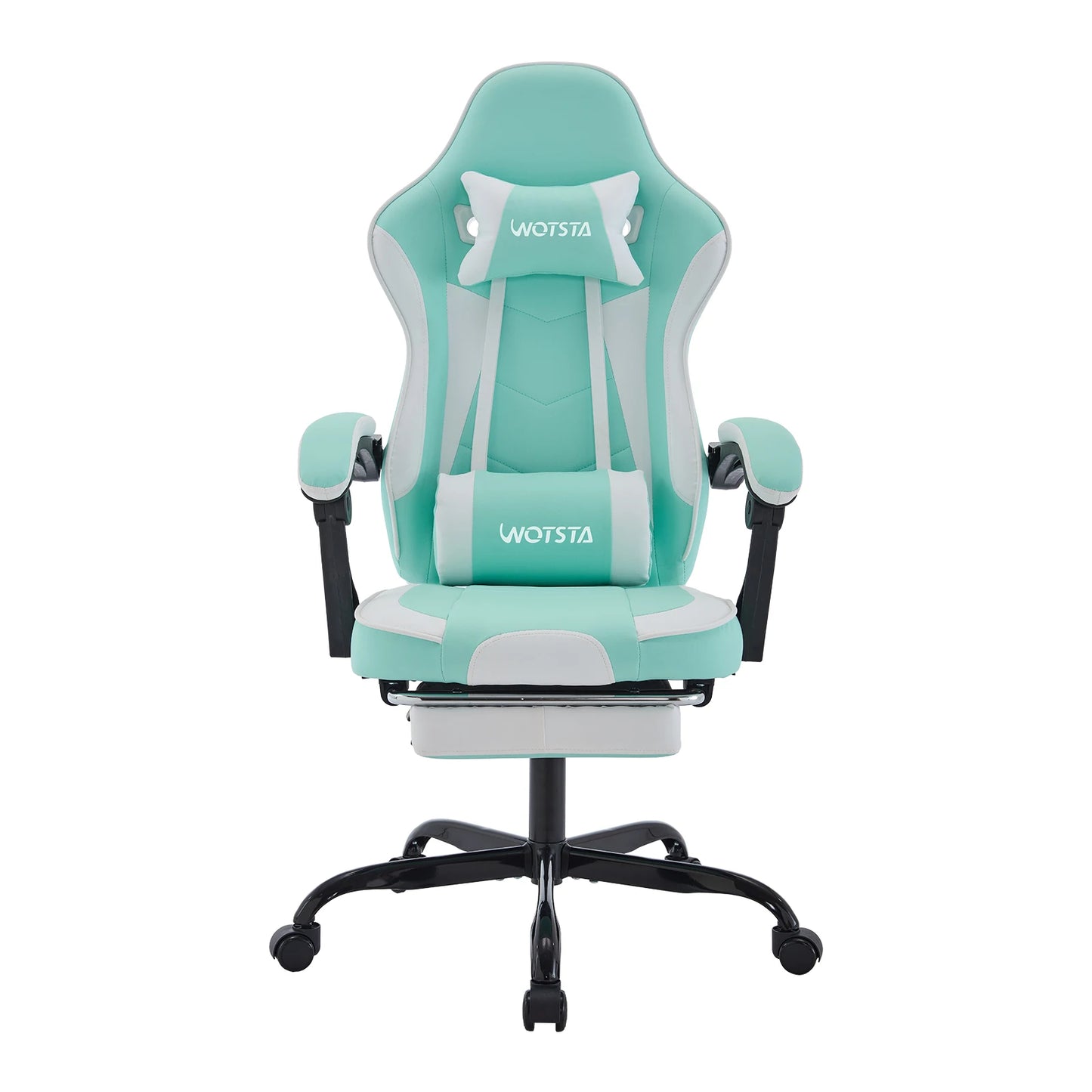 WOTSTA Gaming Chair Ergonomic Gamer Chair with Footrest, Adjustable Lumbar Support, Headrest, Reclining Computer Chair for Office & Gaming